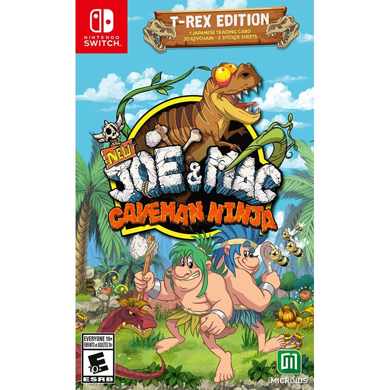 New Joe & Mac Caveman Ninja T-Rex Edition Switch Used