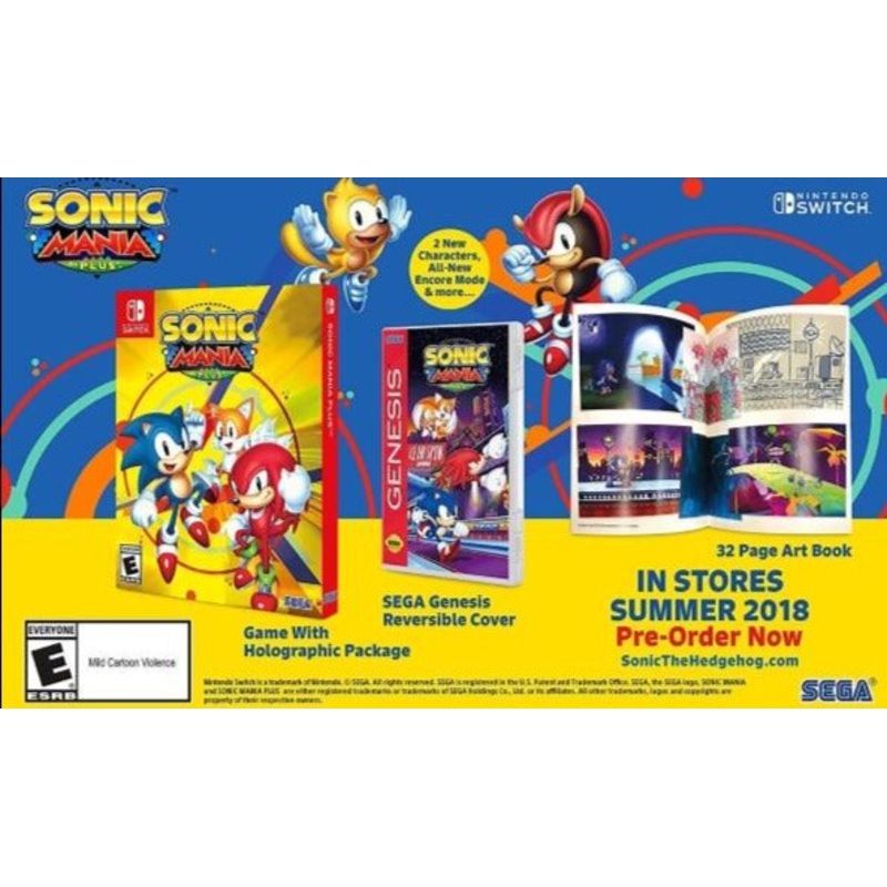 Sonic Mania Plus Launch Edition Switch Used