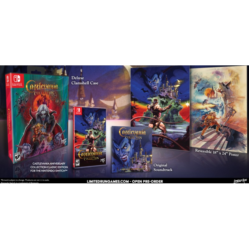 Castlevania Anniversary Collection Bloodlines Edition LRG (tear in shrink wrap) Switch New