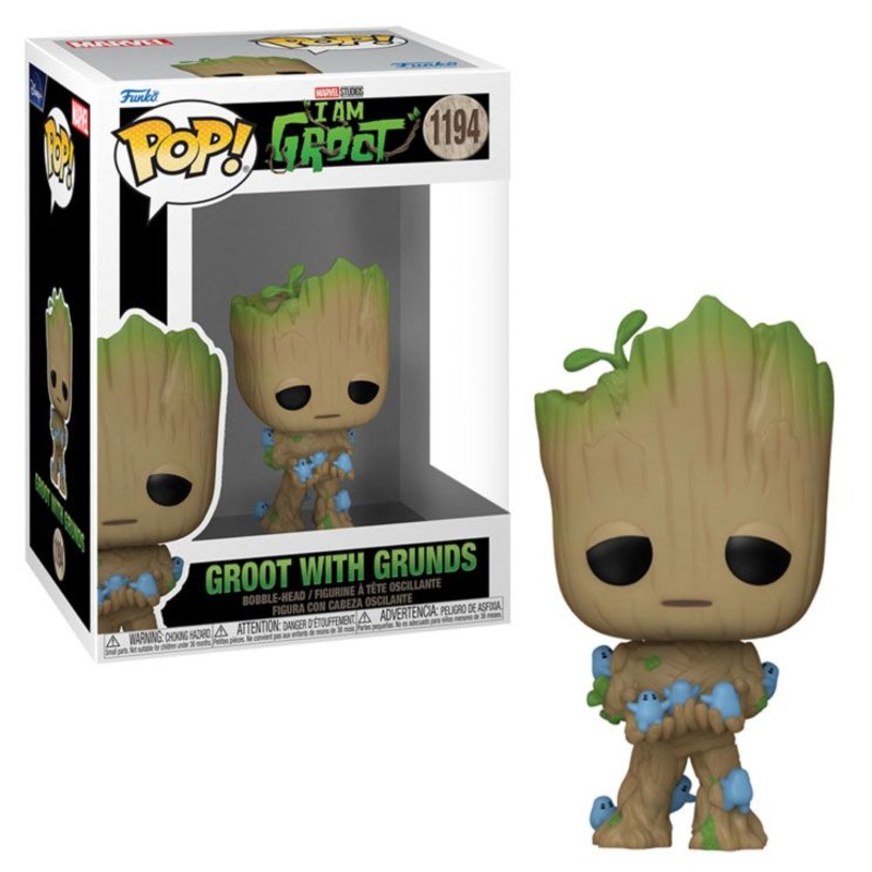 Funko Pop Marvel I am Groot Groot with Grunds New