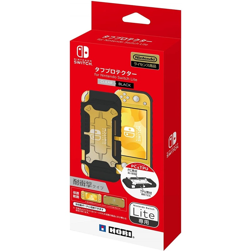 HORI NS2028A Tough Case for Nintendo Switch Lite (Clear x Black)