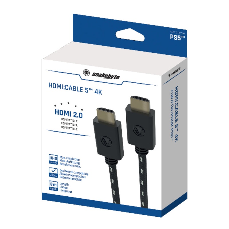 Snakebyte PS5 HDMI 2.0 Cable 5 4K (3m)