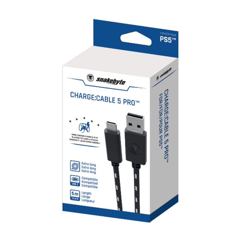 Snakebyte PS5 USB 2.0 Charge Cable 5 Pro (5m)