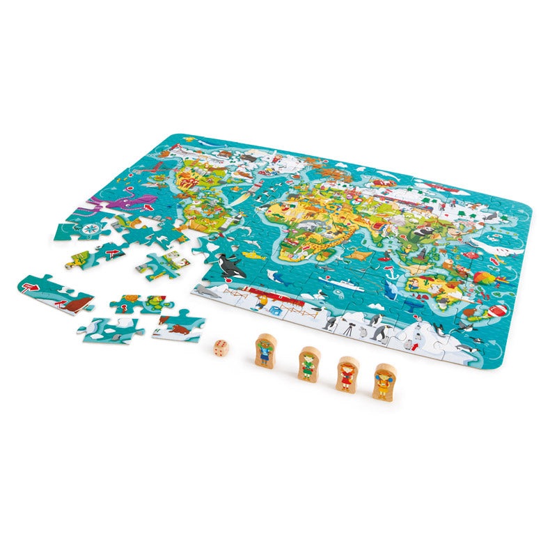 2-in-1 World Tour Puzzle and Game (Hape)