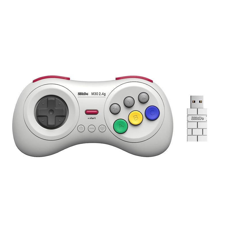8Bitdo M30 MD Min 2.4G Bluetooth Wireless Gamepad - White