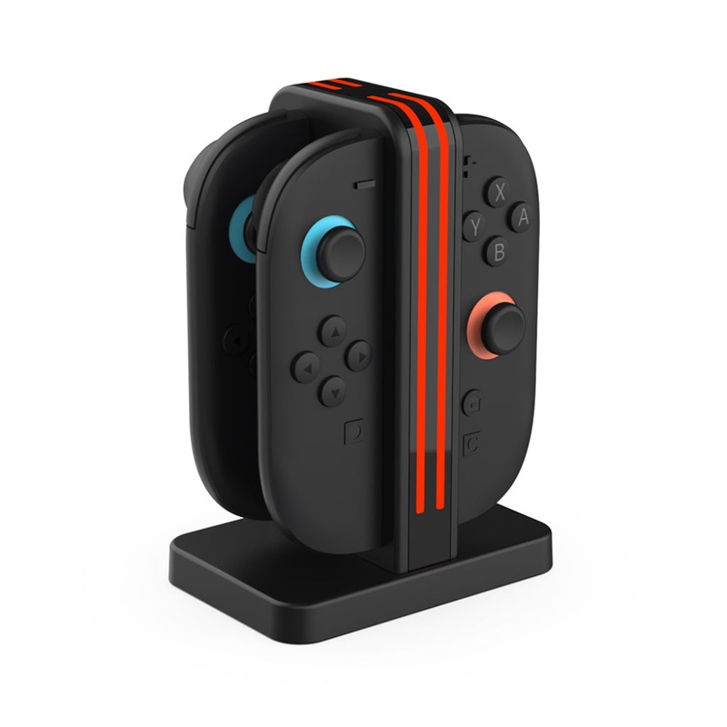 Dobe NS2 4 Slot Standing Charging Dock Black (TNS-3171 Black)
