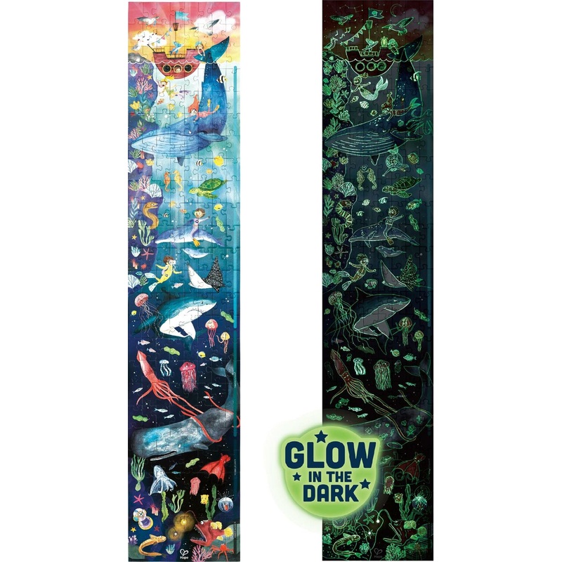 Ocean Life Glow-in-the-Dark Puzzle 200pc (Hape)