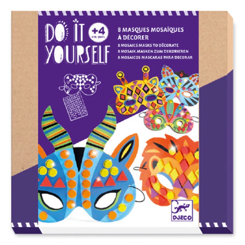 8 Mosaics Masks to Decorate