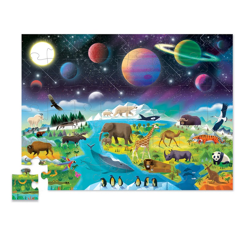 Above + Below Puzzle: Earth and Space (48-Piece)