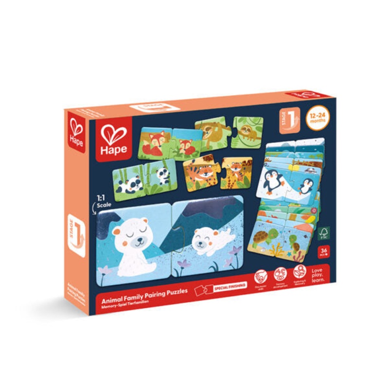 Animal Family Pairing Puzzles (Hape)