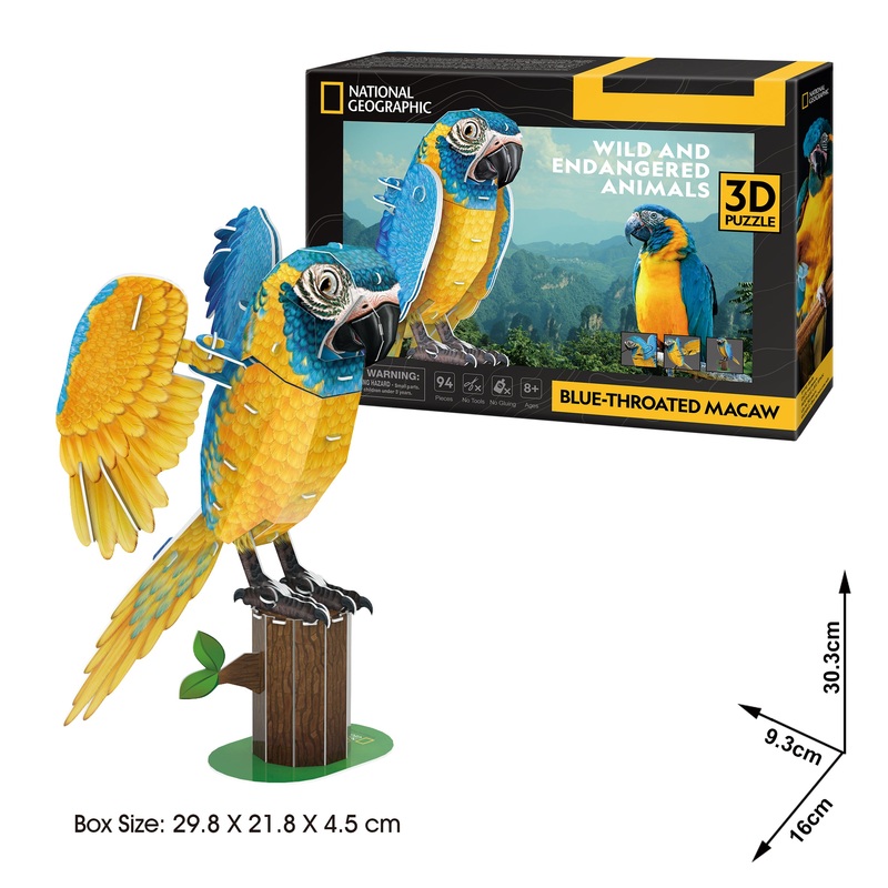 Blue-Throated Macaw (3D Puzzle)