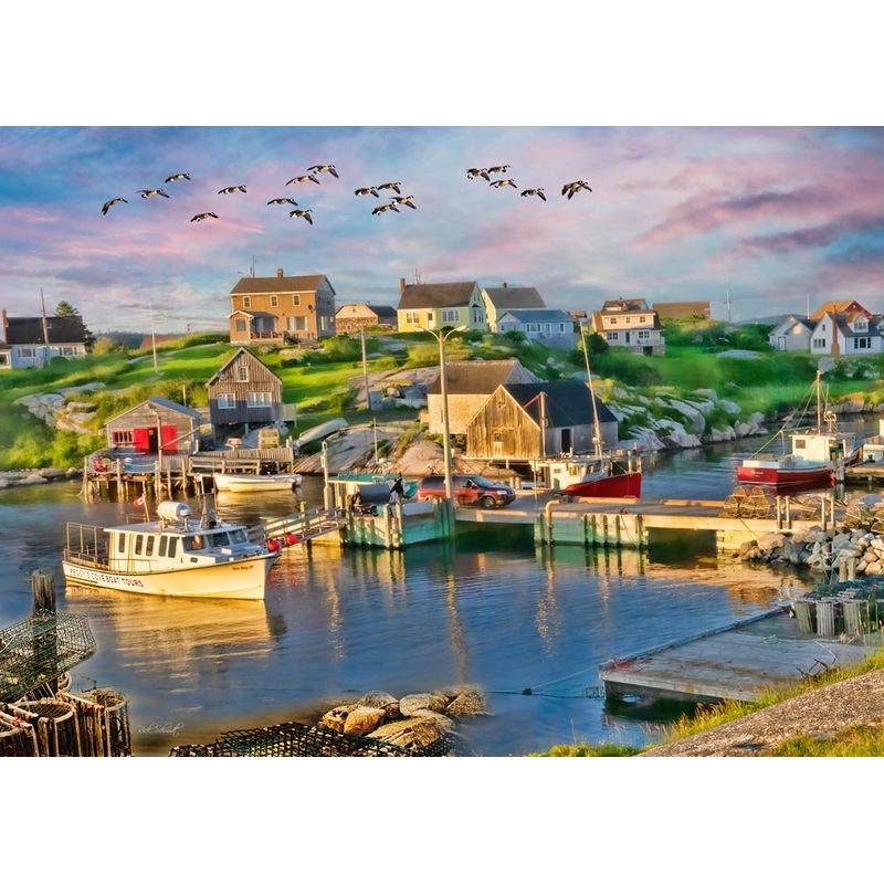 'Boat Tours' Peggy's Cove Nova Scotia by Rick Schmidt (1000 piece)