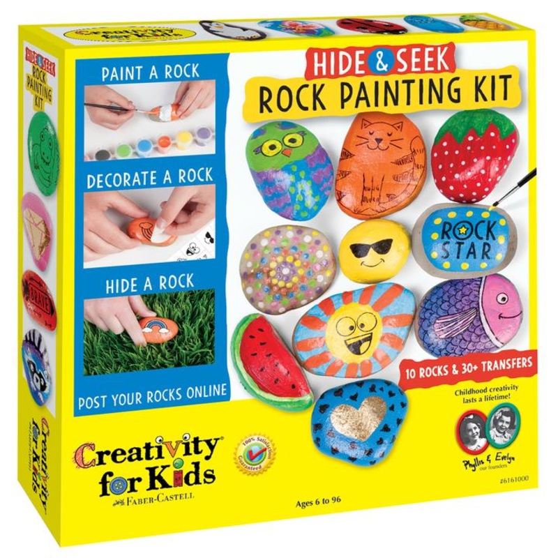 Hide and Seek Rock Painting