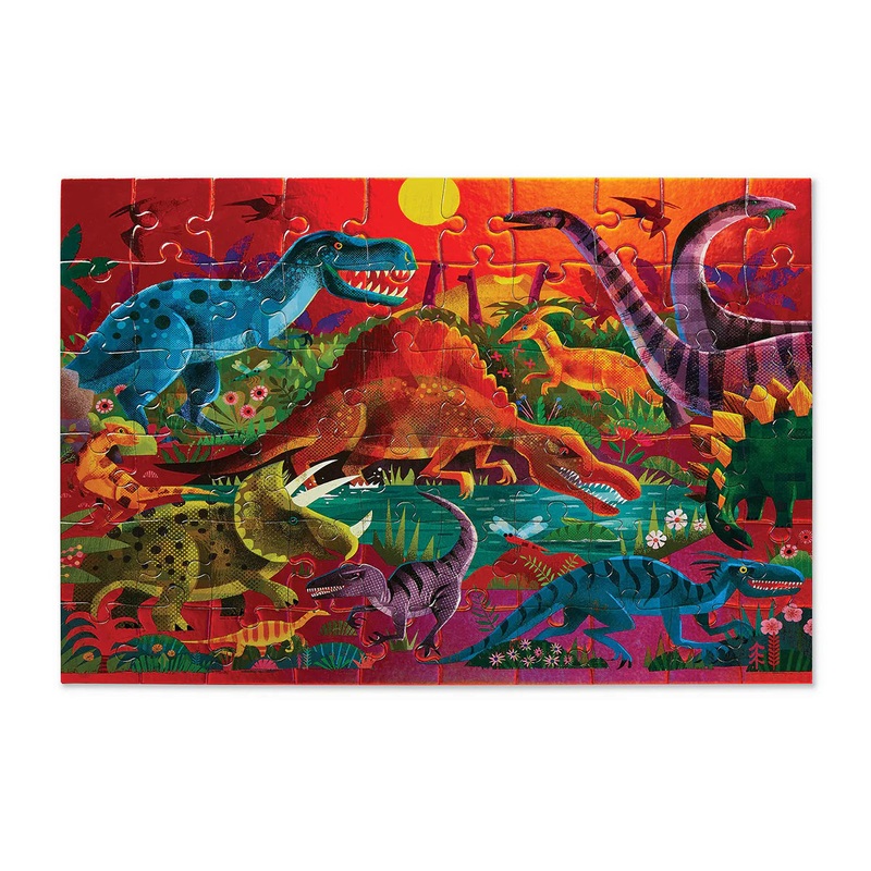 Holographic Puzzle: Dazzling Dinosaurs (60-Piece)