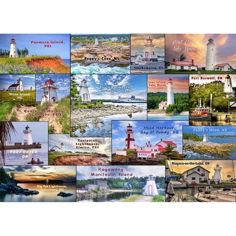 'Lighthouse Collage' by Rick Schmidt (1000 piece)