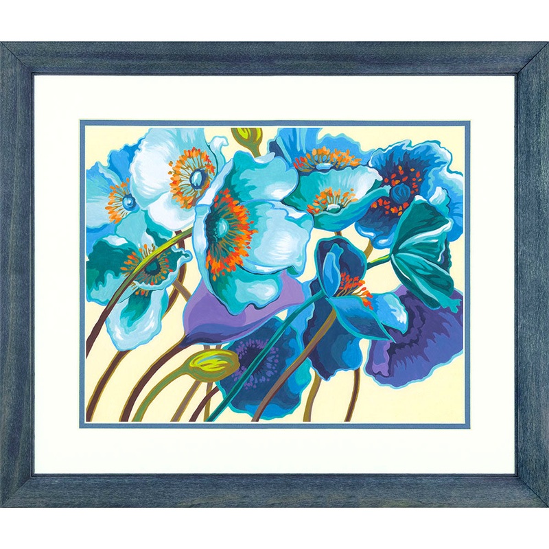 Paintworks PBN Blue Poppies