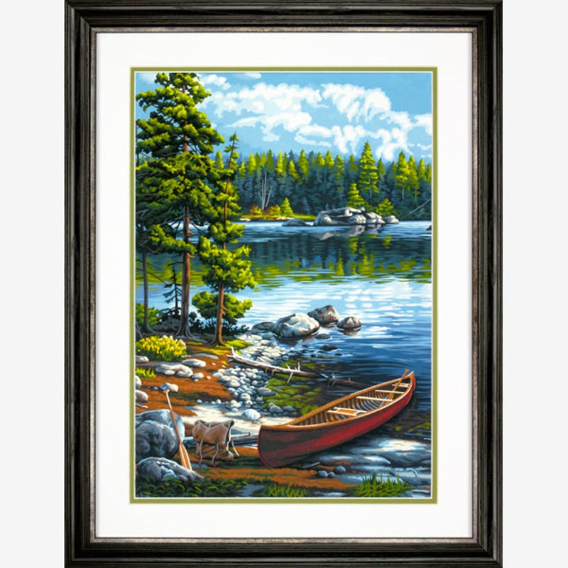 Paintworks PBN Canoe by the Lake