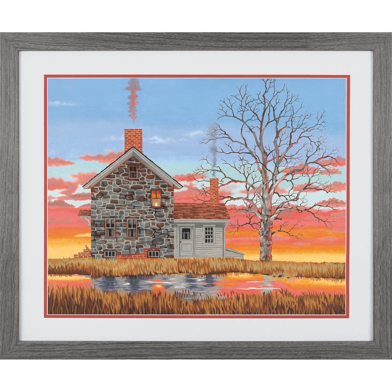 Paintworks PBN Home at Sunset