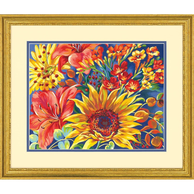 Paintworks PBN Sunflower on Blue