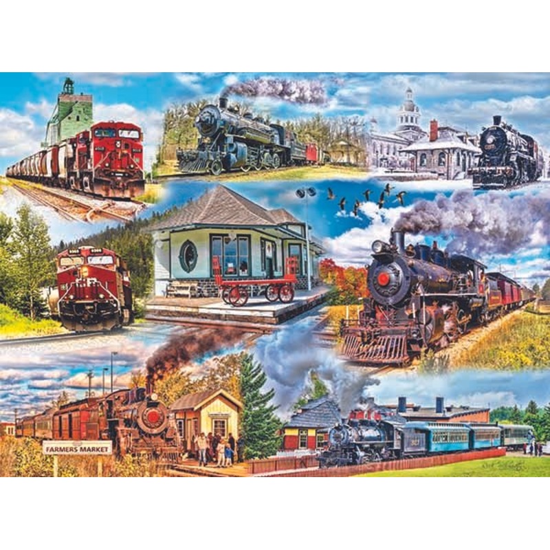 'Riding the Rails' Trains Across Canada by Rick Schmidt (1000 piece)