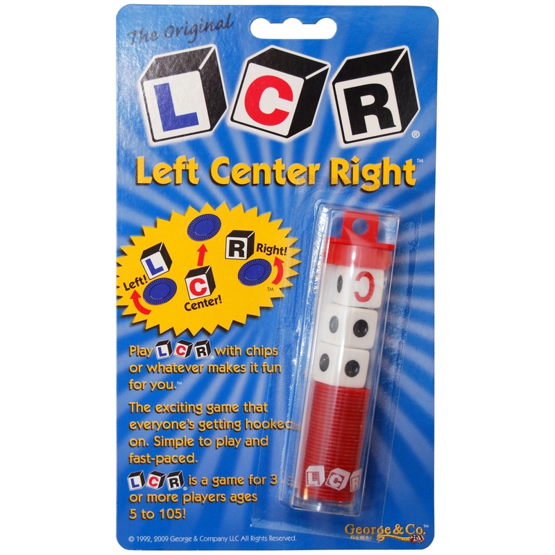 LCR Game tube blister (Left-Centre-Right)