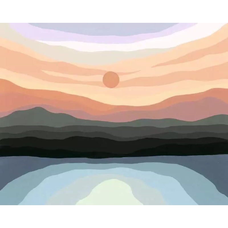 Minimalistic Landscape (CreArt Painting by Number)