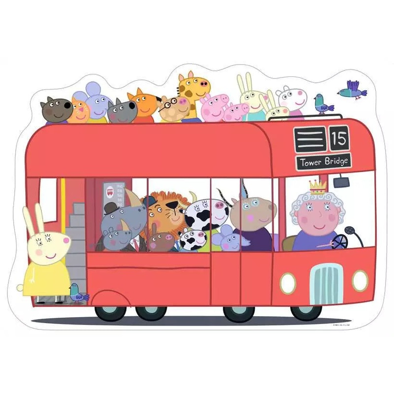 Peppa Pig London Bus Shaped (24pc floor puzzle)