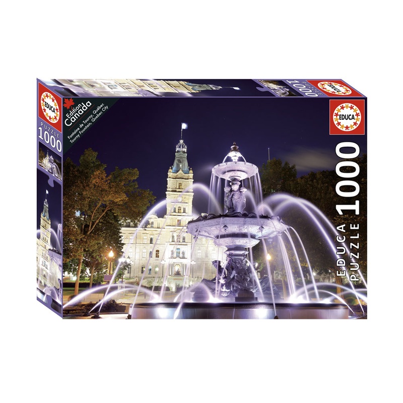 Parliament Building and Fountain at Night, Quebec City (1000pc)