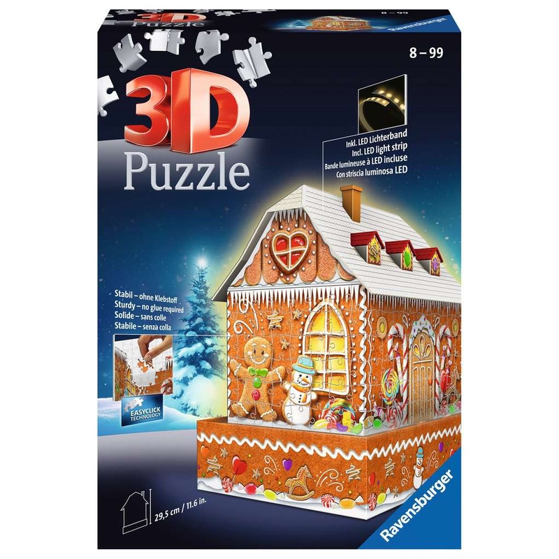 3D Puzzle - Gingerbread House (Night Edition)