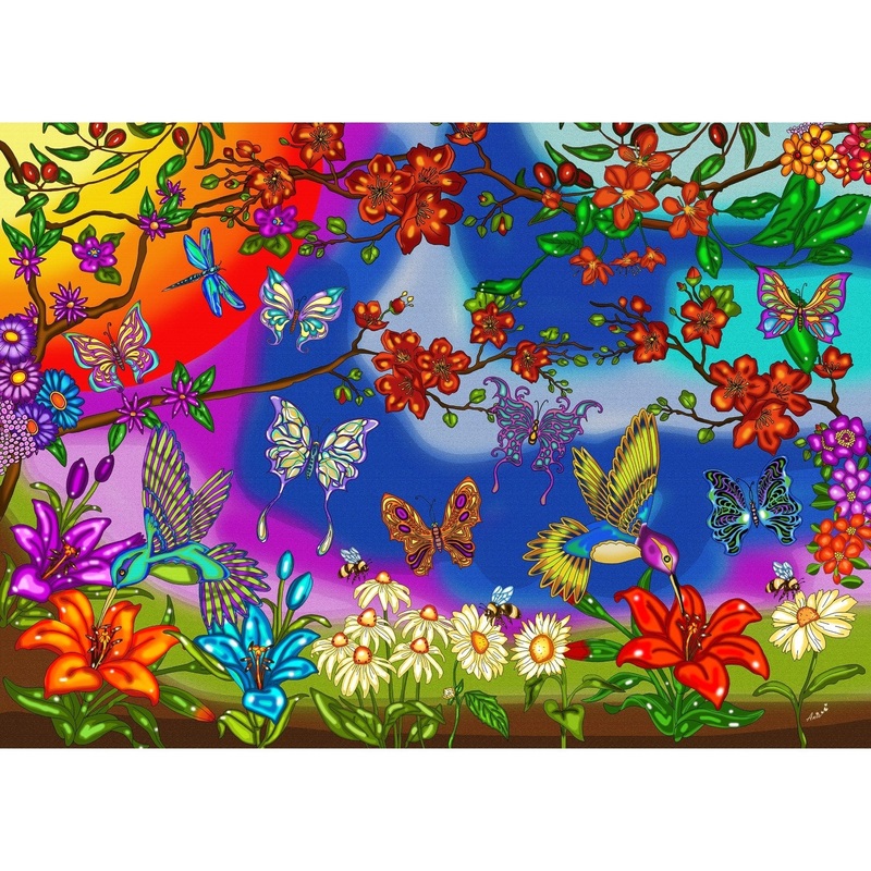 Jacarou Butterflies and Hummingbirds 1000pc