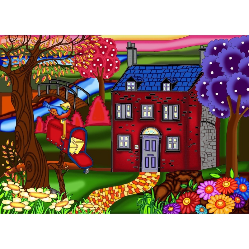 Jacarou Diamond Art - Red Country House