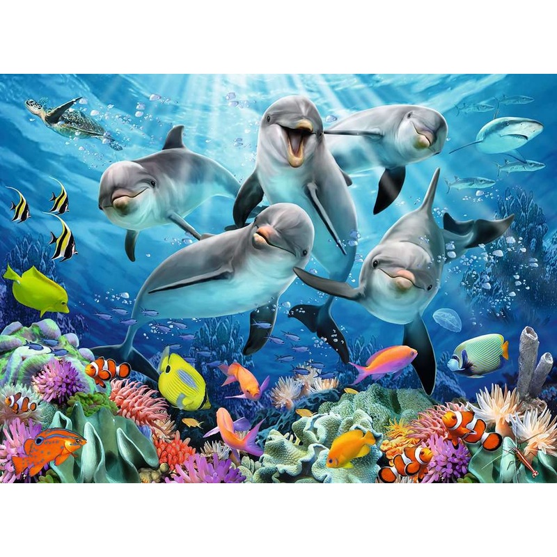 Dolphins in the Coral Reef (500 piece)