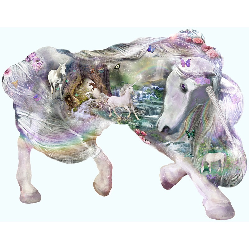 Suns Out 1000 Pc Fantasy Unicorn (shaped)