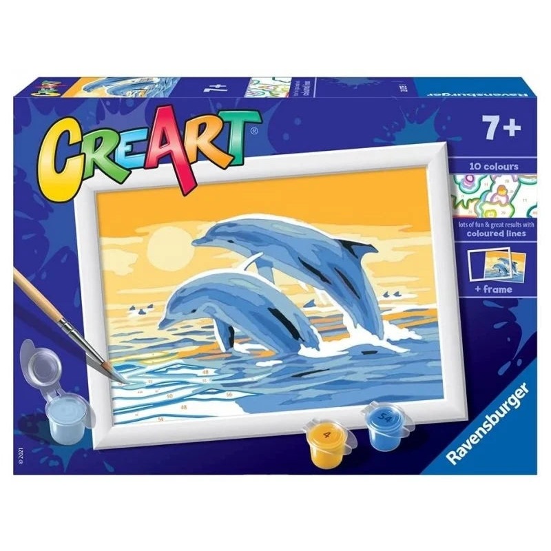 Delightful Dolphins (CreArt Painting by Number)