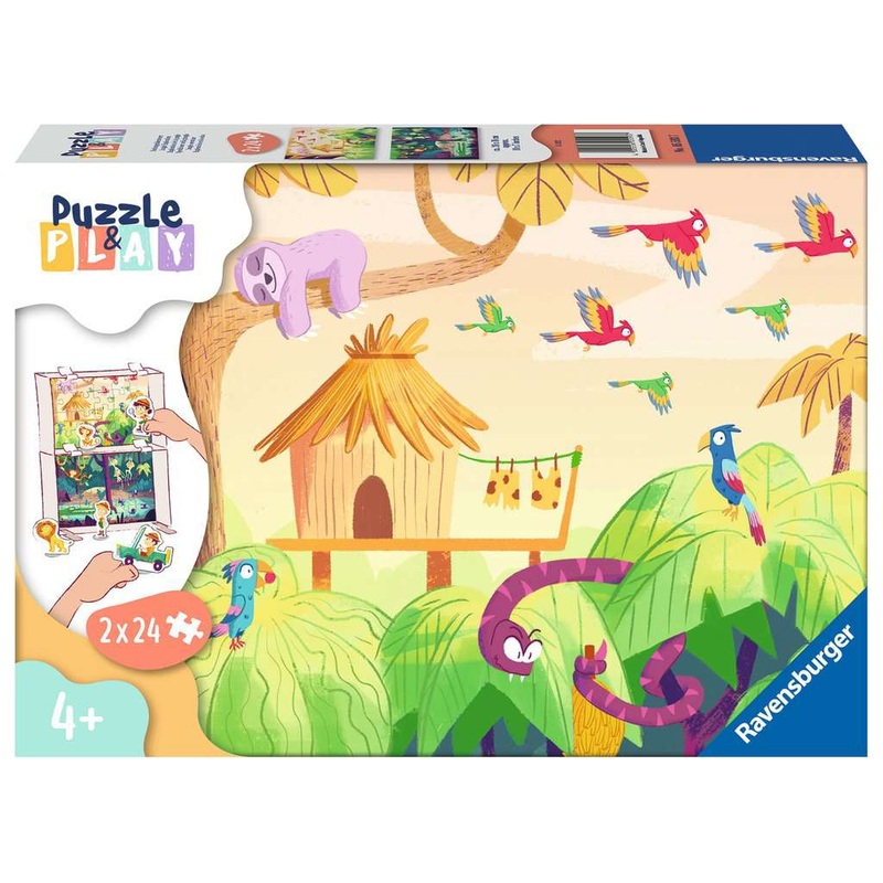 Puzzle & Play: Jungle Exploration (2x24pc)