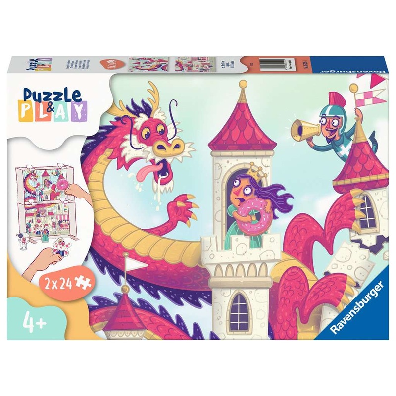 Puzzle & Play: The Donut Dragon (2x24pc)