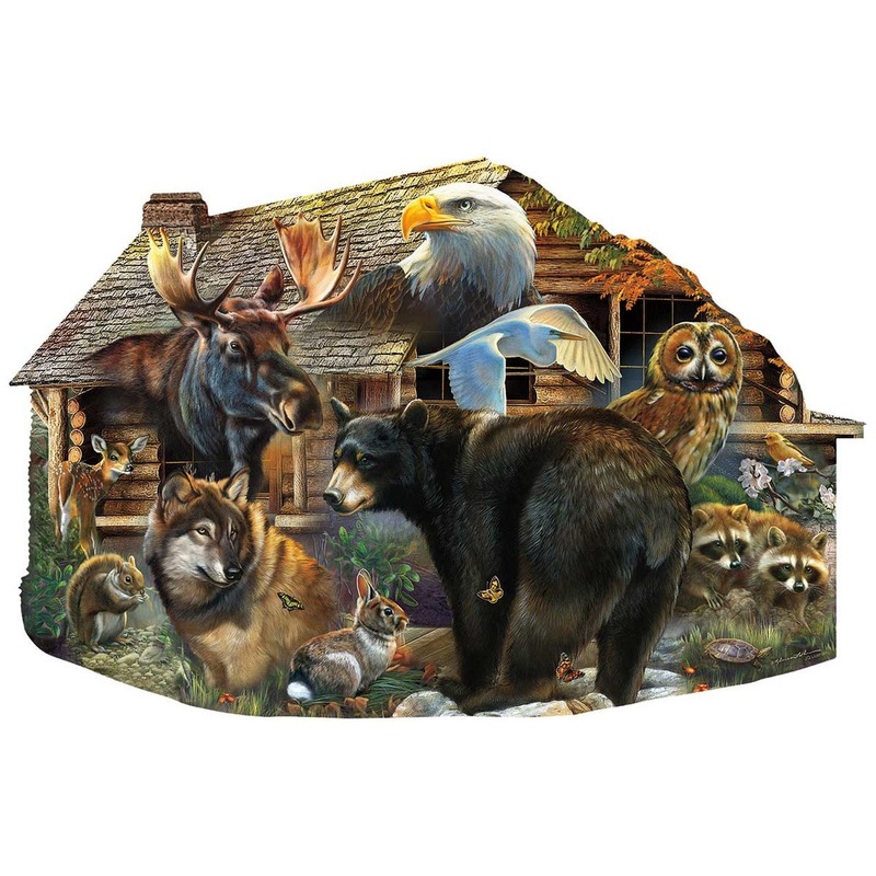 Suns Out 1000 Pc Wildlife Cabin (shaped)
