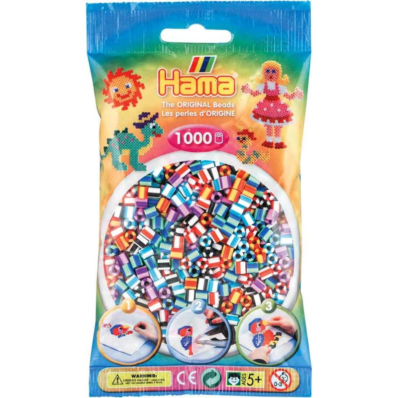 Hama Bead Striped Beads
