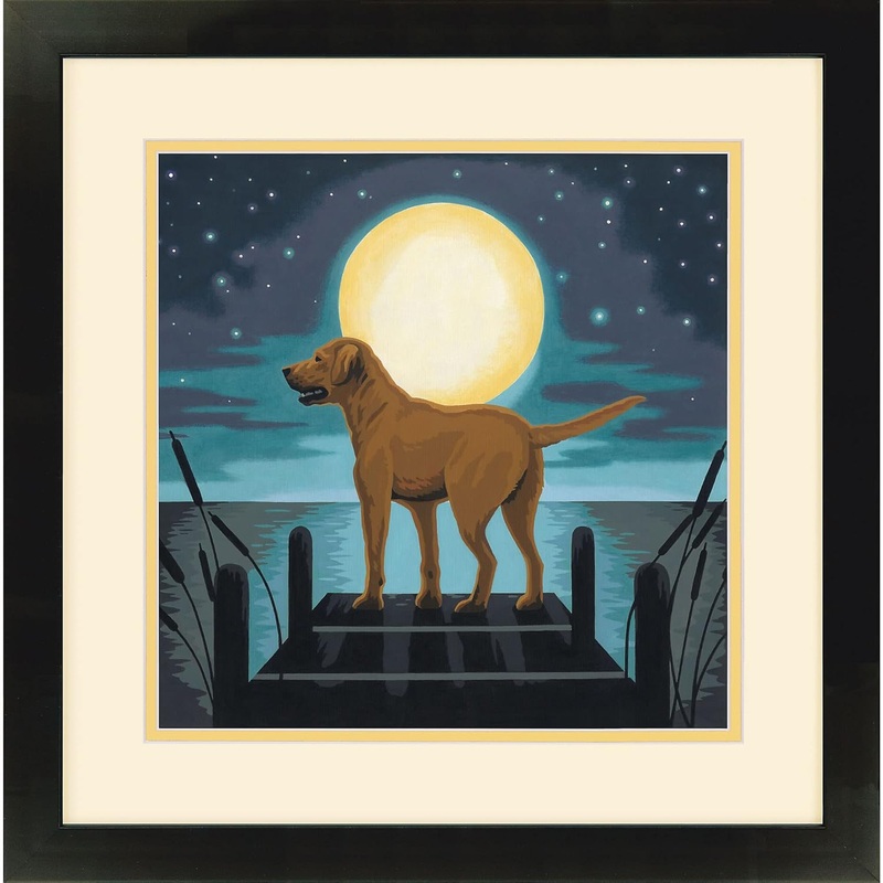 Paintworks PBN Moonrise Dog