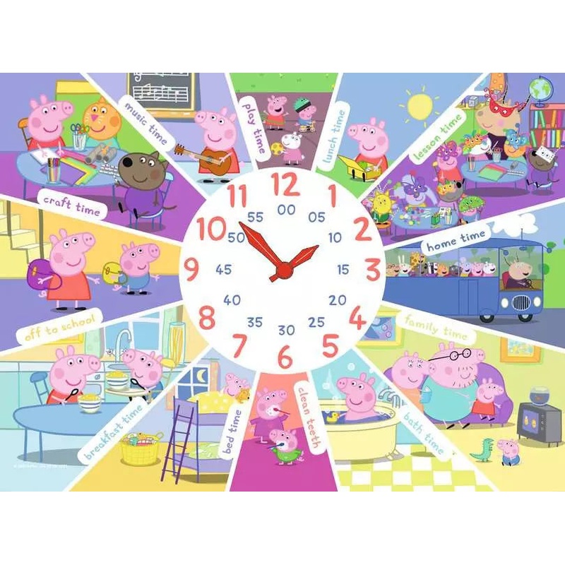 Peppa Pig - Tell the Time Clock Puzzle (60pc)