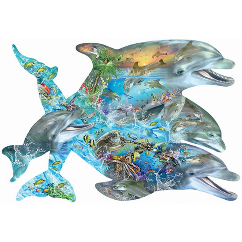 Suns Out 1000 Pc Song of the Dolphins (shaped)