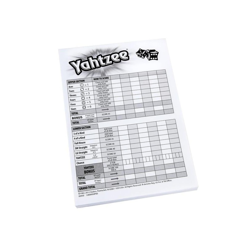Yahtzee Score Pads