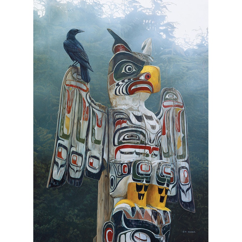 Totem Pole in The Mist