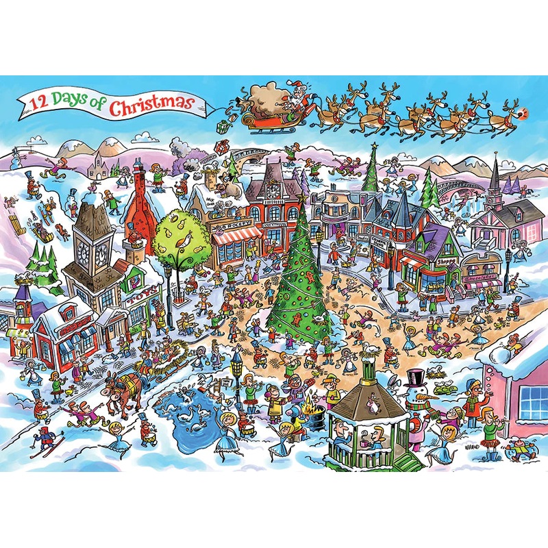 DoodleTown: 12 Days of Christmas (1000pc)