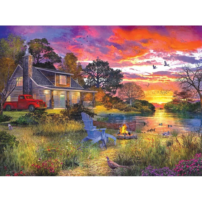 Evening Cabin