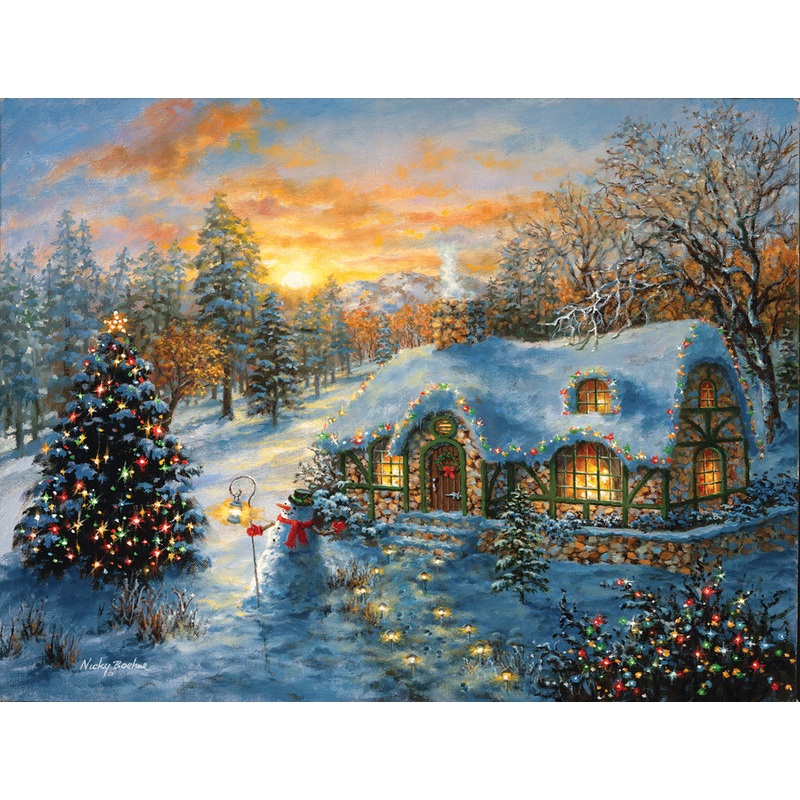 Suns Out 500 Pc Christmas Cottage