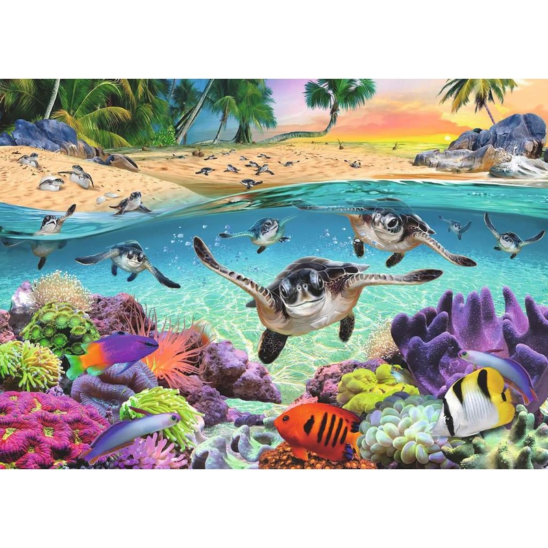 Race of the Baby Sea Turtles (500 piece LARGE)