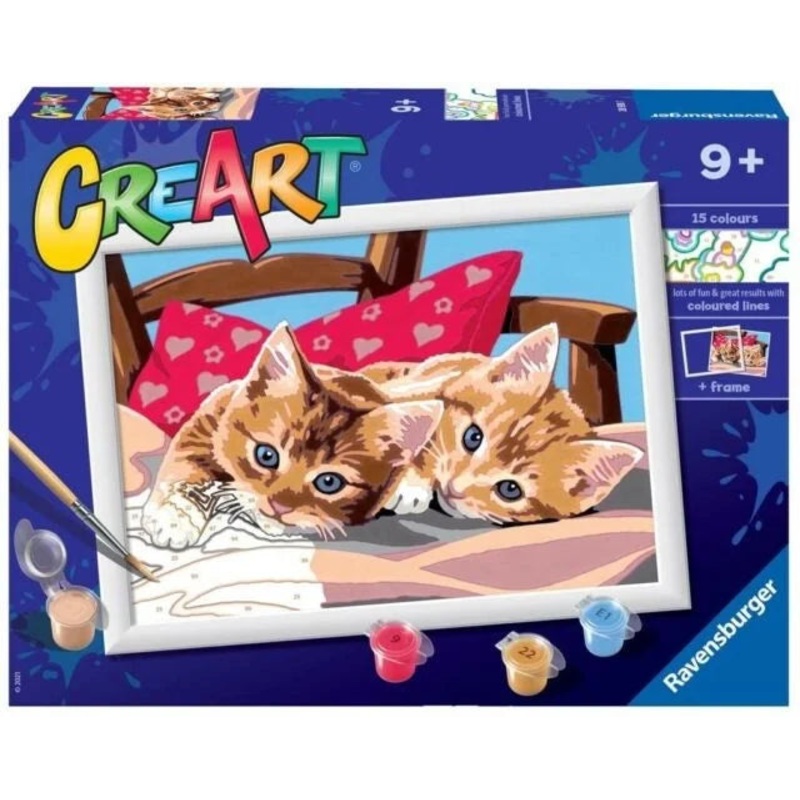 Two Cuddly Cats (CreArt Painting by Number)