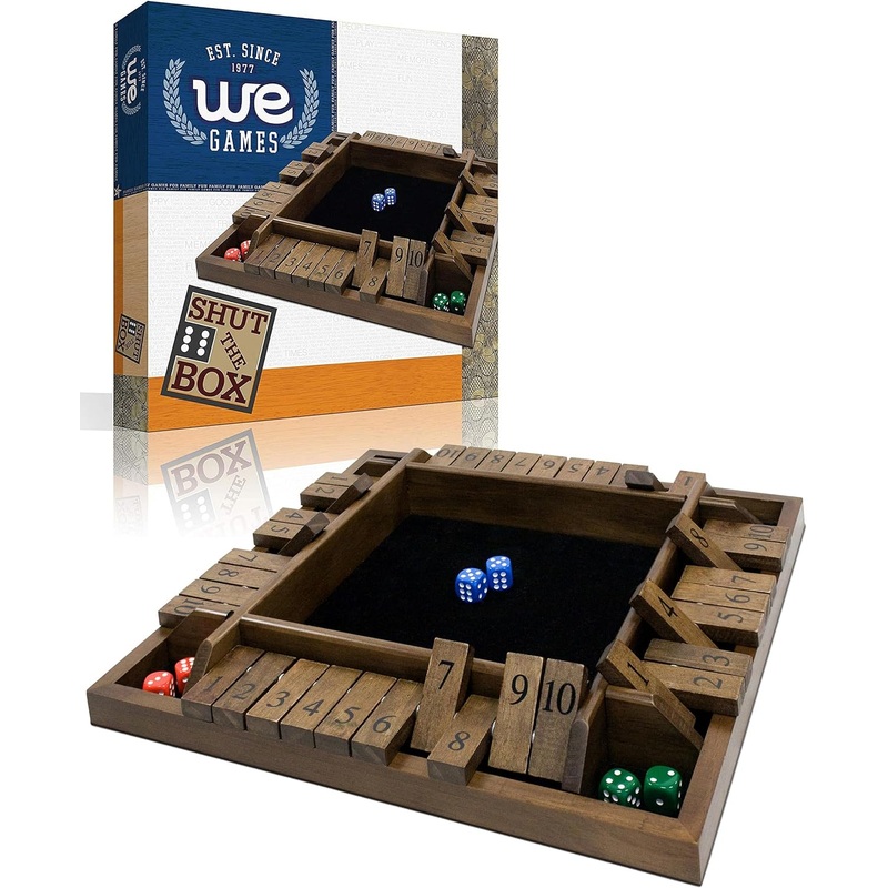 4-Player Shut The Box by Wood Expressions (14 Wood)