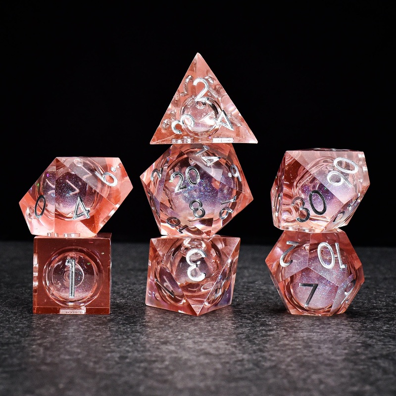 Champagne Liquid Core DND/TTRPG Dice set